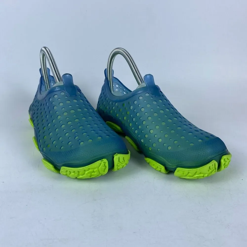 Wonder Nation Water Jelly Beach Shoes Unisex Kids 4-5‎ Clear Blue Green Slip-On
